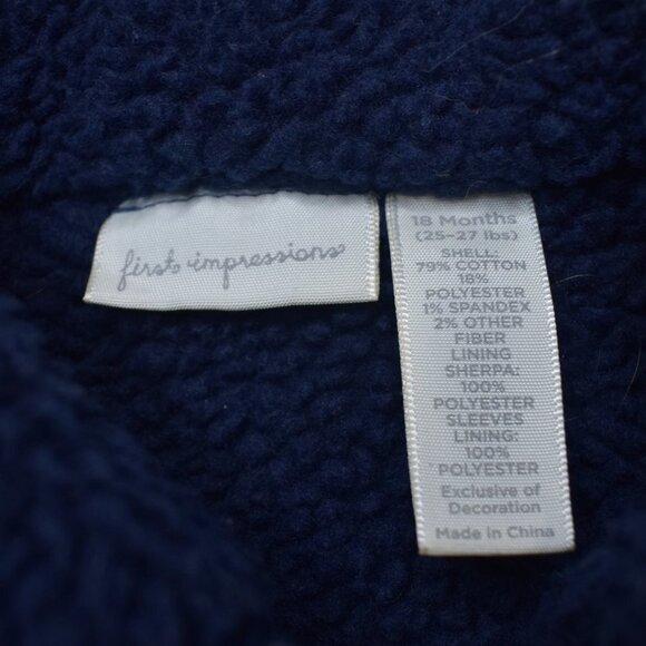 Girls Denim Jacket Size 18 Months Lined - Picture 2 of 6